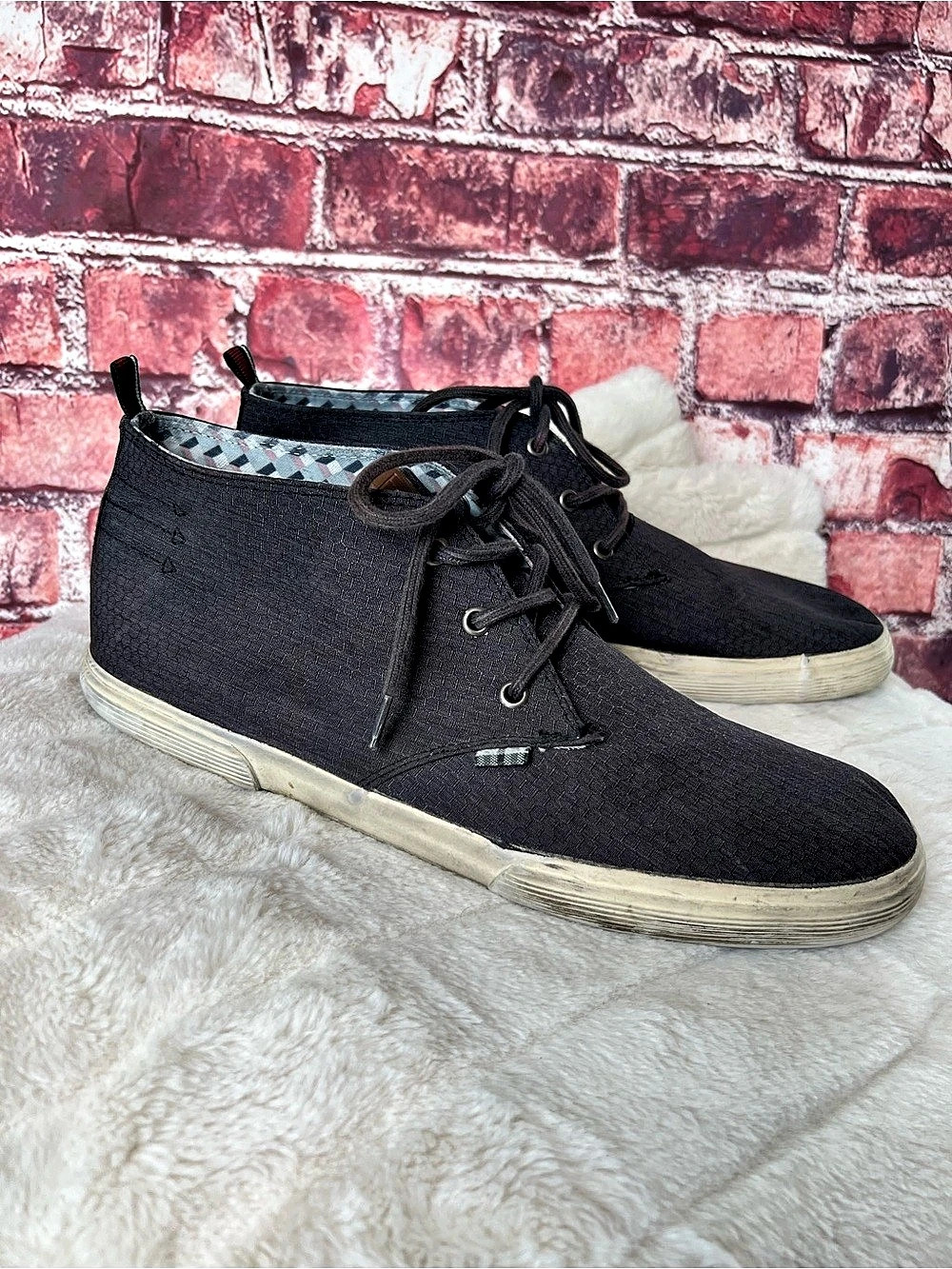 Ben Sherman Men's Bristol Chukka Canvas Mid Top Sneakers Gray Size 13
